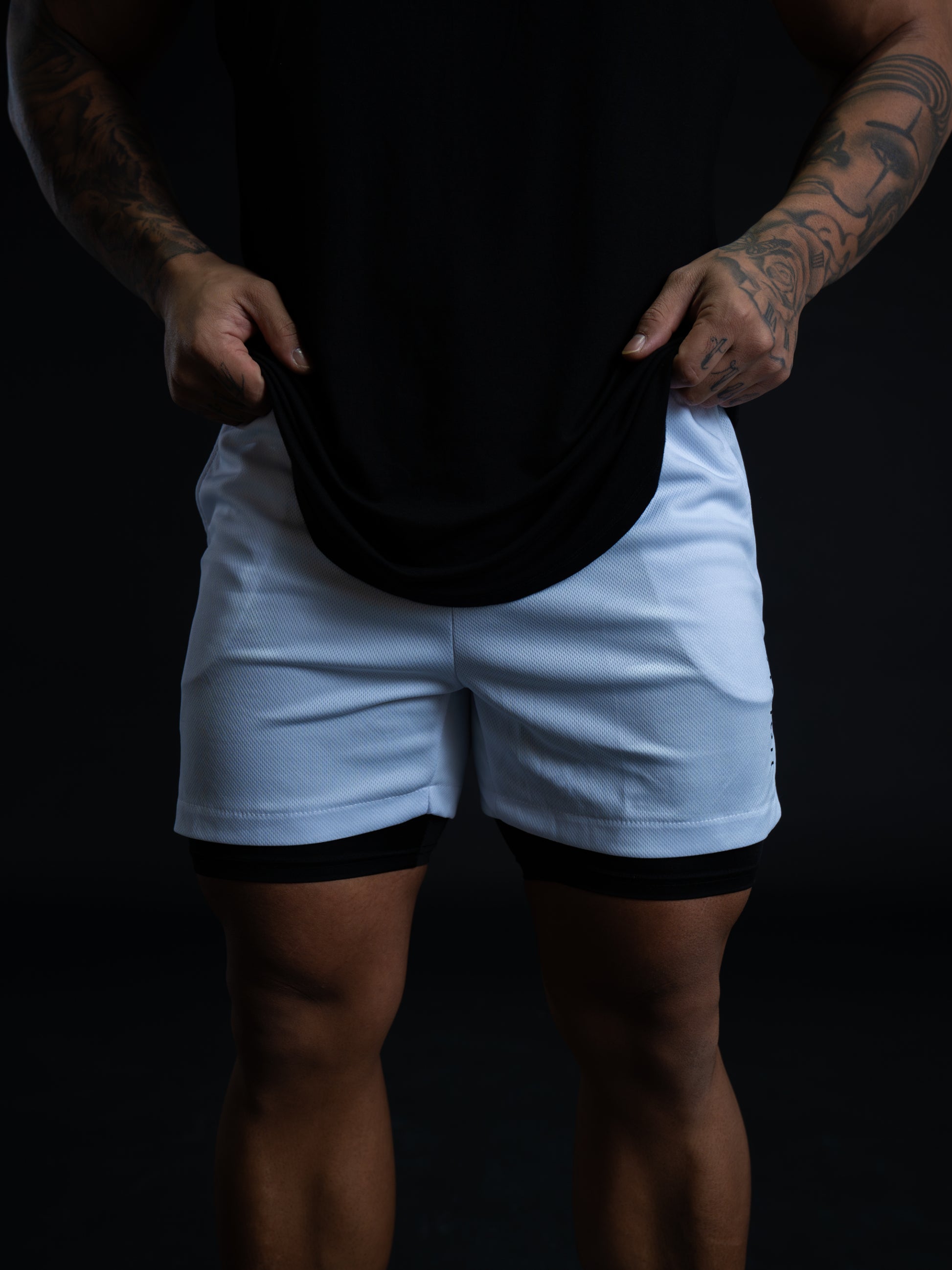 2 IN 1 SHORTS - WHITE image 1