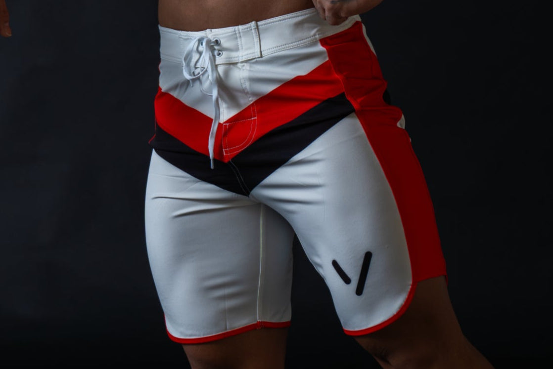 MEN'S PHYSIQUE SHORTS - WHITE image 2