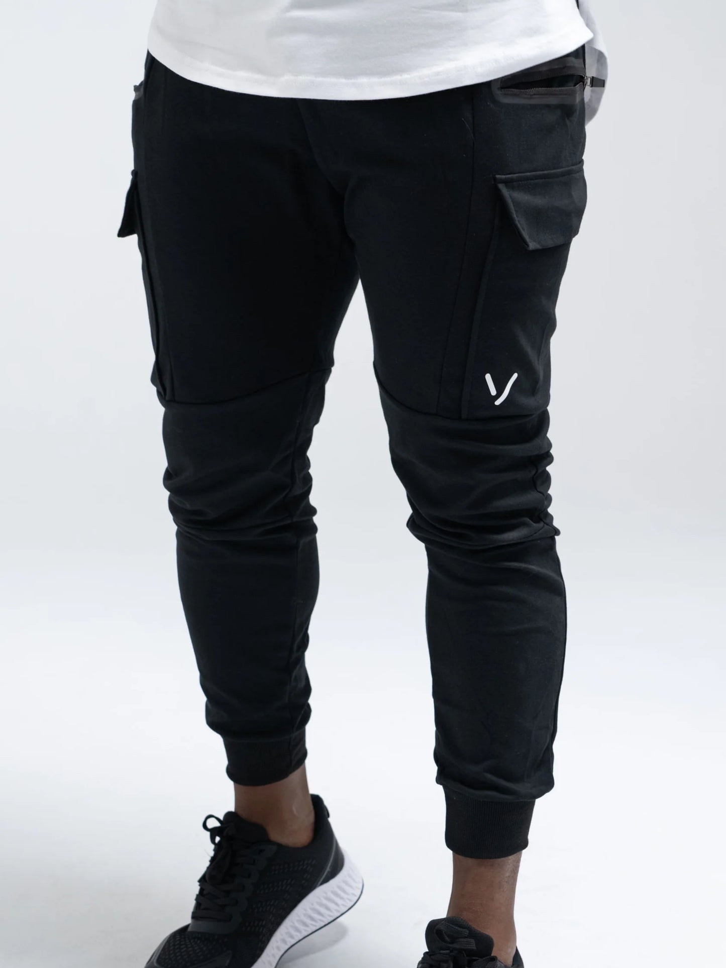 CARGO TRACK PANTS - BLACK image 0