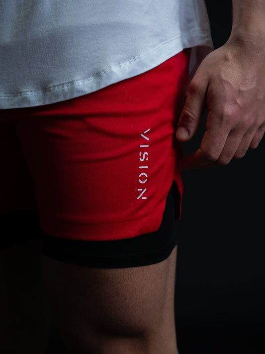 2 IN 1 SHORTS - RED image 0