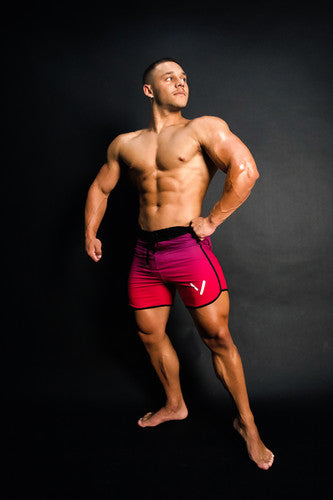 MEN'S PHYSIQUE SHORTS - PINK OMBRE